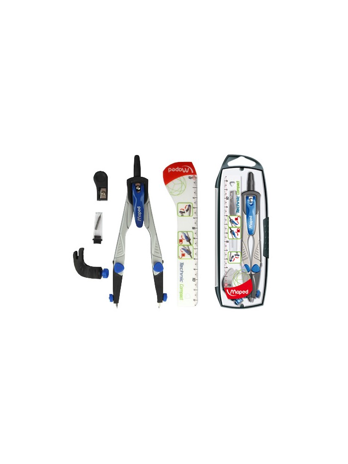 Compas maped 538700 -con adaptador universal estuche de minas y afilaminas Compas maped 538700 -con adaptador universal estuche de minas y afilaminas