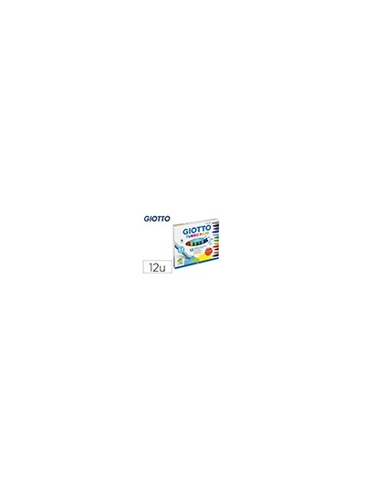 Rotulador giotto turbo maxi caja de 12 colores lavables con punta bloqueada