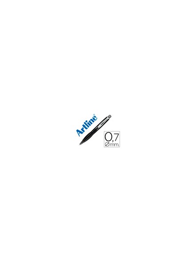 Portaminas artline retractil sujecion de caucho translucido 0,7 mm cuerpo negro
