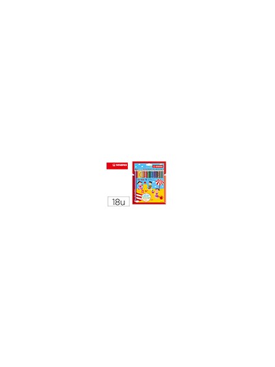 Lapices de colores stabilo trio caja de 18 colores