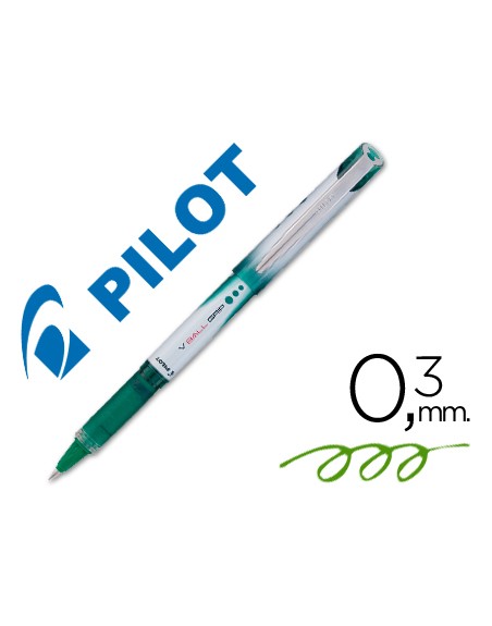 Rotulador pilot roller v-ball grip verde 0.5 mm