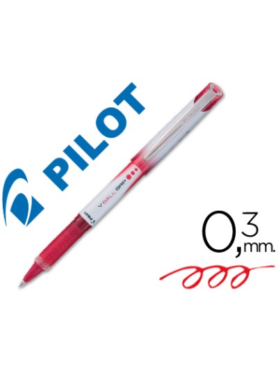 Rotulador pilot roller v-ball grip rojo 0.5 mm