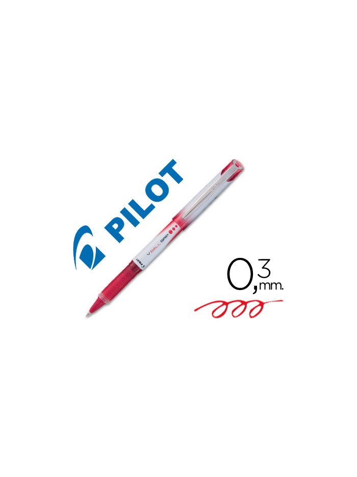 Rotulador pilot roller v-ball grip rojo 0.5 mm Rotulador pilot roller v-ball grip rojo 0.5 mm