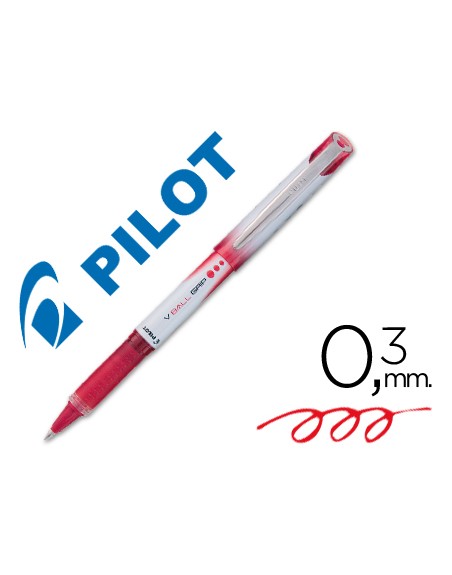 Rotulador pilot roller v-ball grip rojo 0.5 mm