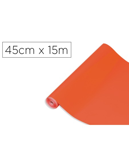 Rollo adhesivo d-c-fix naranja ancho 45 cm largo 15 mt