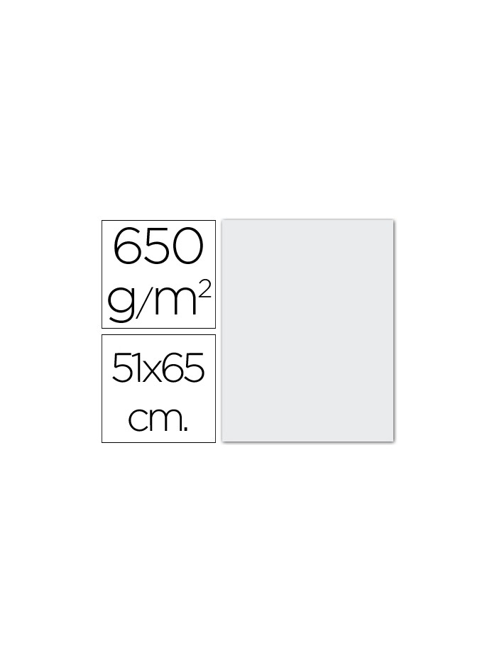 Cartulina extra blanca 650 gr 51x65 cm unidad Cartulina extra blanca 650 gr 51x65 cm unidad