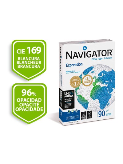 Papel fotocopiadora navigator din a3 90 gramos papel multiuso ink-jet y laser paquete de 500 hojas