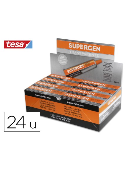 Pegamento supergen contacto 40 ml unidad