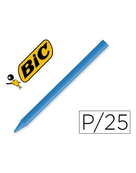 Lapices plastidecor unicolor azul claro-29 caja con 25 lapices