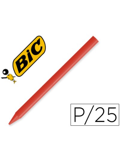 Lapices plastidecor unicolor rojo-03 caja con 25 lapices