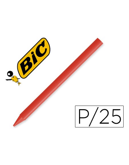 Lapices plastidecor unicolor rojo-03 caja con 25 lapices