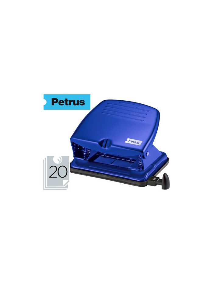 Taladrador petrus 65 color azul capacidad 20 hojas Taladrador petrus 65 color azul capacidad 20 hojas