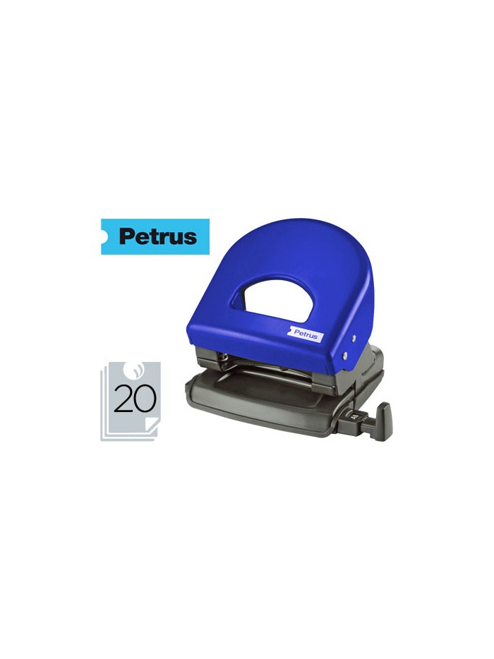 Taladrador petrus 62 color azul capacidad 20 hojas Taladrador petrus 62 color azul capacidad 20 hojas