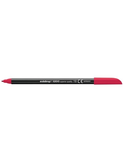 Rotulador edding punta fibra 1200 carmin n. 19 punta redonda 0.5 mm
