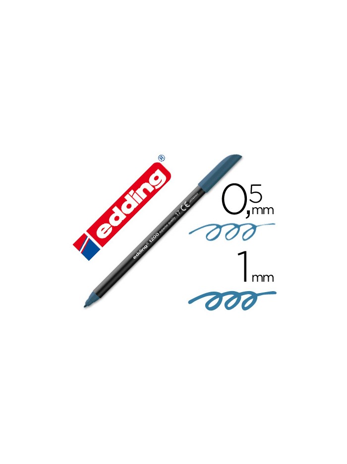 Rotulador edding punta fibra 1200 azul acero n.17 punta redonda 0.5 mm Rotulador edding punta fibra 1200 azul acero n.17 punta redonda 0.5 mm