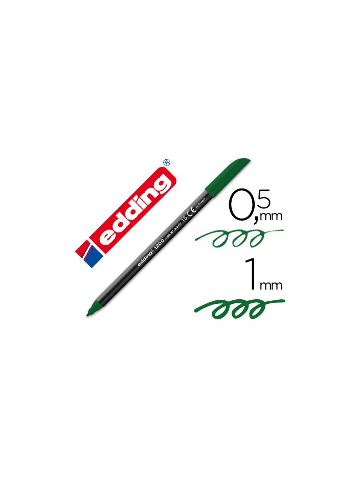 Rotulador edding punta fibra 1200 verde oliva n.15 punta redonda 0.5 mm Rotulador edding punta fibra 1200 verde oliva n.15 punta redonda 0.5 mm