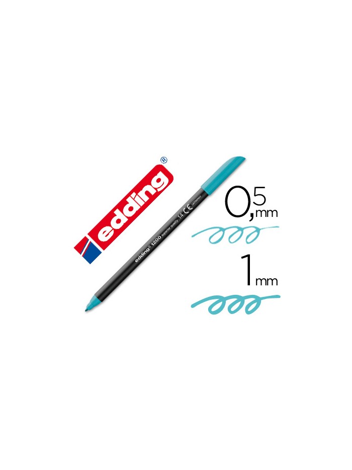 Rotulador edding punta fibra 1200 azul turquesa n.14 punta redonda 0.5 mm Rotulador edding punta fibra 1200 azul turquesa n.14 punta redonda 0.5 mm