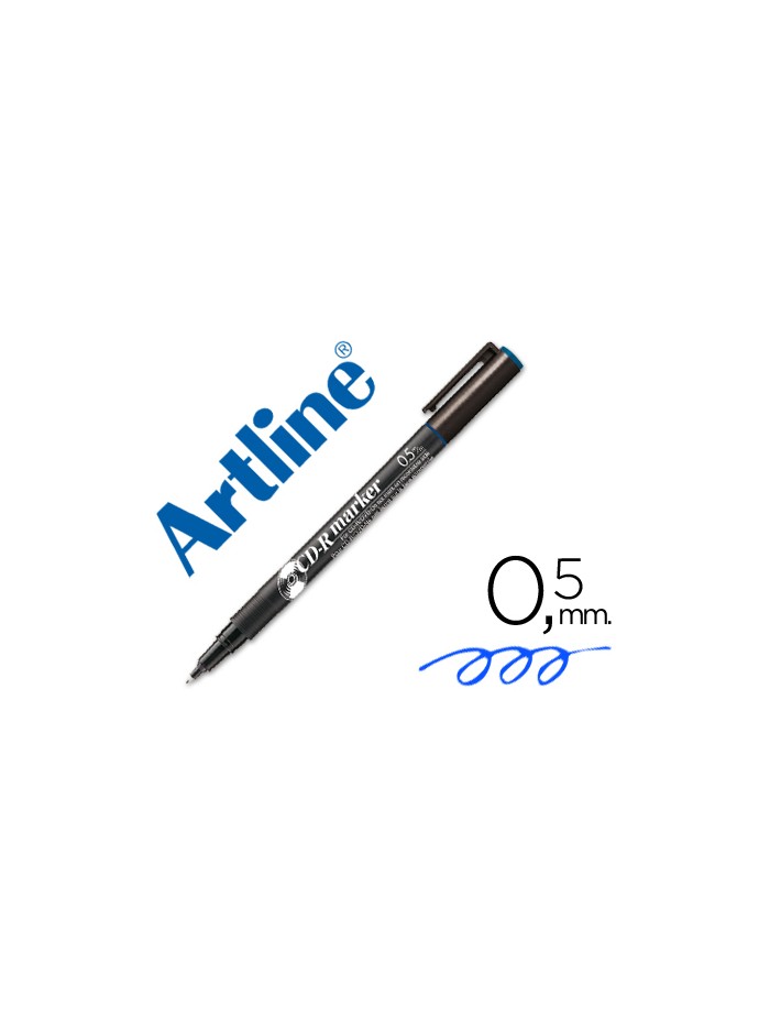 Rotulador artline para cd punta de fibra permanente ek-883 azul -punta redonda 0.5 mm Rotulador artline para cd punta de fibra permanente ek-883 azul -punta redonda 0.5 mm