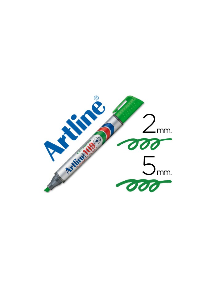 Rotulador artline marcador permanente 109 verde punta biselada Rotulador artline marcador permanente 109 verde punta biselada
