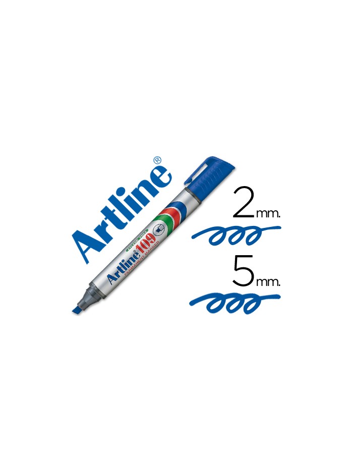 Rotulador artline marcador permanente 109 azul punta biselada Rotulador artline marcador permanente 109 azul punta biselada