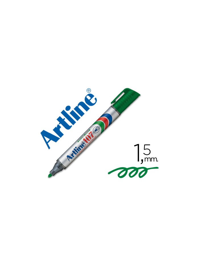 Rotulador artline marcador permanente 107 verde punta redonda Rotulador artline marcador permanente 107 verde punta redonda