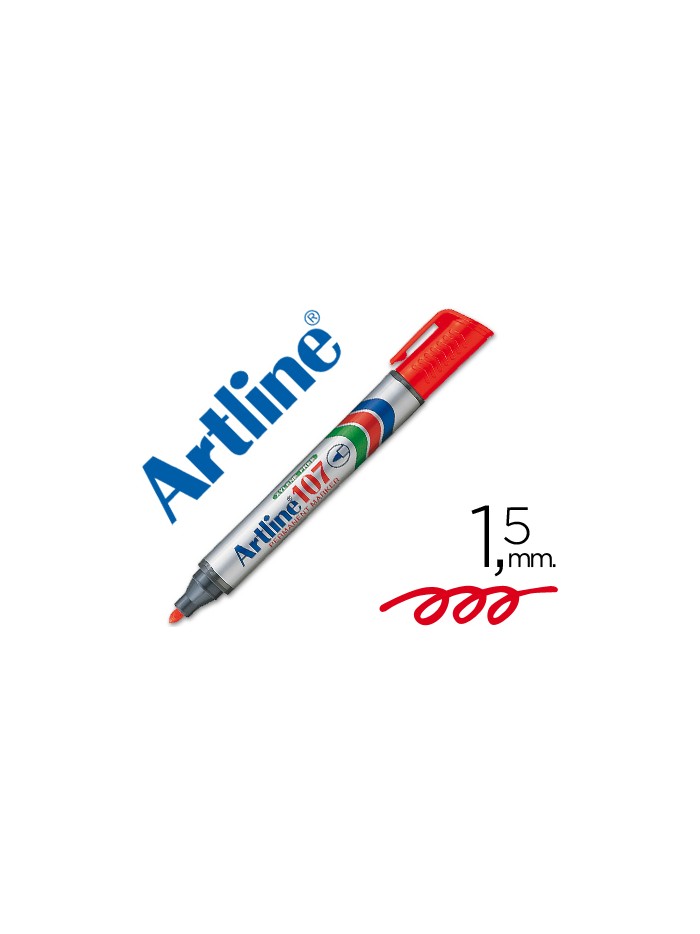 Rotulador artline marcador permanente 107 rojo punta redonda Rotulador artline marcador permanente 107 rojo punta redonda