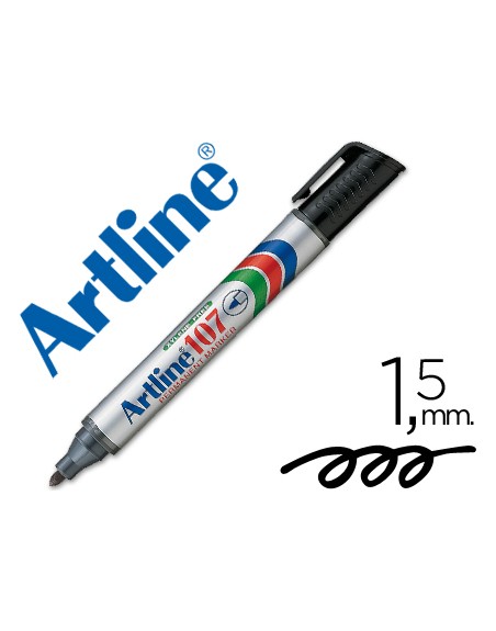 Rotulador artline marcador permanente 107 negro punta redonda
