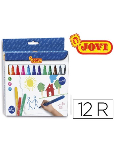 Rotulador jovi maxi 13 mm caja de 12 unidades colores surtidos