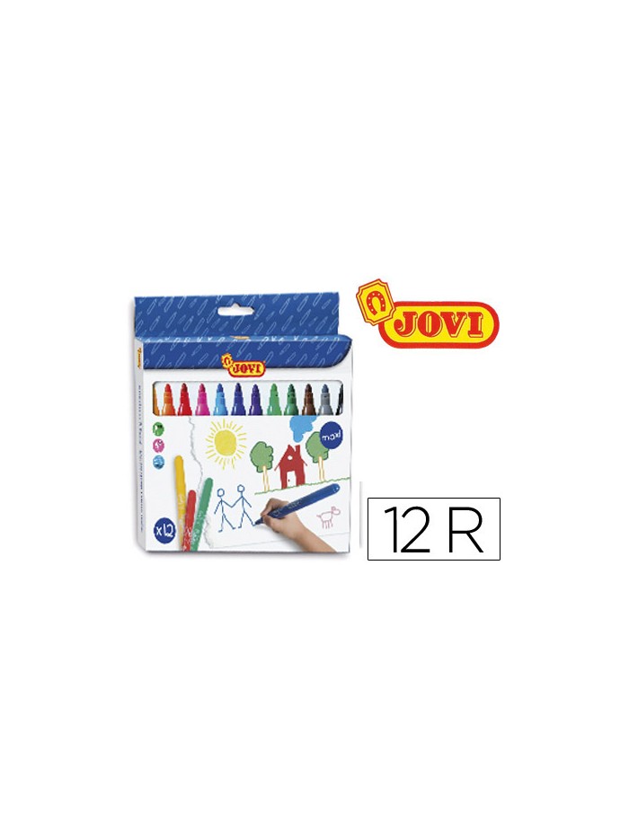 Rotulador jovi maxi 13 mm caja de 12 unidades colores surtidos Rotulador jovi maxi 13 mm caja de 12 unidades colores surtidos