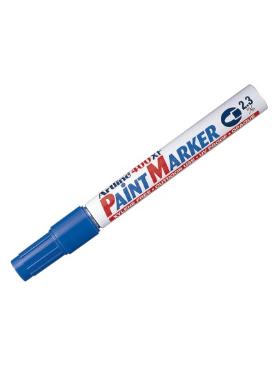 Rotulador artline marcador permanente ek-400 xf azul -punta redonda 2.3 mm -metal caucho y plastico