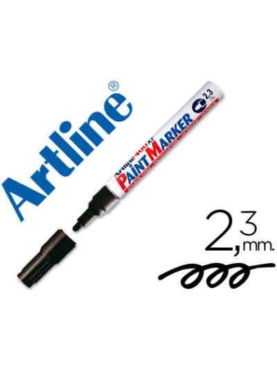Rotulador artline marcador permanente ek-400 xf negro -punta redonda 2.3 mm -metal caucho y plastico