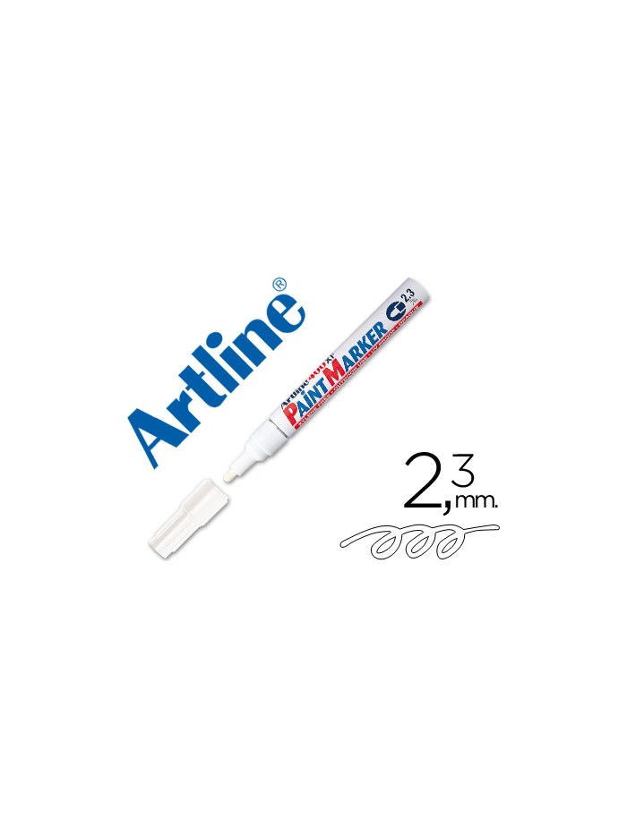 Rotulador artline marcador permanente ek-400 xf blanco punta redonda 2.3 mm metal caucho y plastico Rotulador artline marcador permanente ek-400 xf blanco punta redonda 2.3 mm metal caucho y plastico