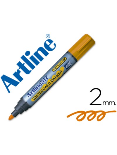 Rotulador artline pizarra ek-517 naranja punta redonda 2 mm tinta de bajo olor