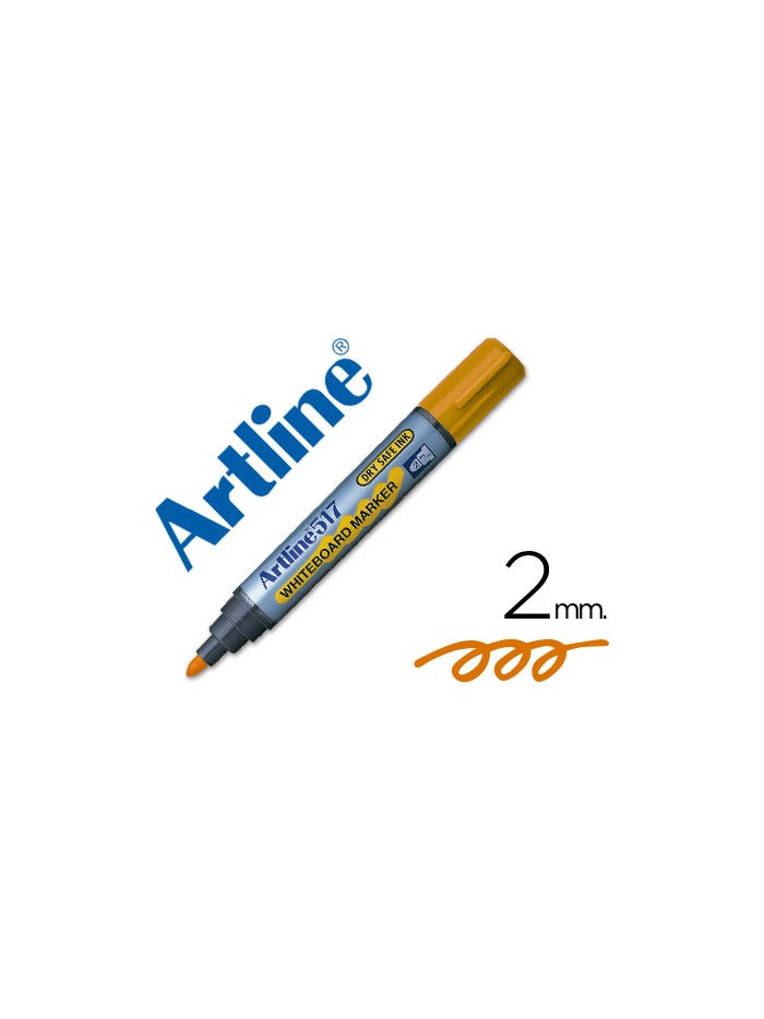 Rotulador artline pizarra ek-517 naranja punta redonda 2 mm tinta de bajo olor Rotulador artline pizarra ek-517 naranja punta redonda 2 mm tinta de bajo olor