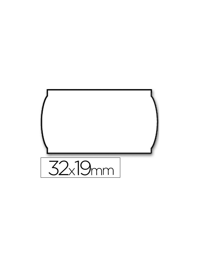 Etiquetas meto onduladas 32x19 mm lisa removible blanca rollo 1000 etiquetas Etiquetas meto onduladas 32x19 mm lisa removible blanca rollo 1000 etiquetas