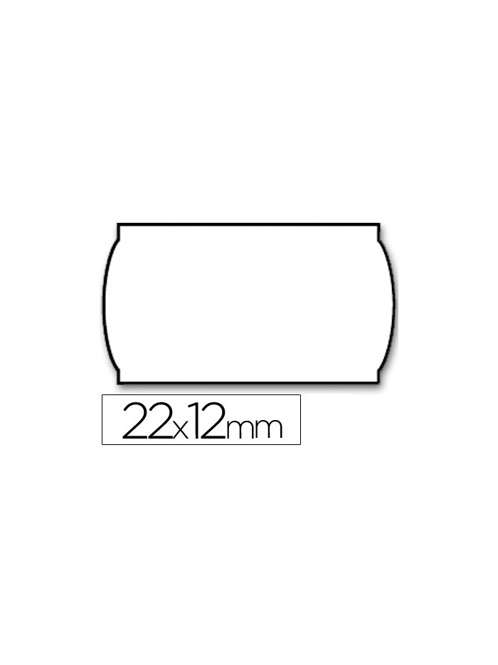 Etiquetas meto onduladas 22x12 mm lisa removible blanca rollo 1500 etiquetas Etiquetas meto onduladas 22x12 mm lisa removible blanca rollo 1500 etiquetas