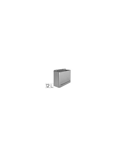 Papelera metalica 99 de pared gris 285x125x325 mm