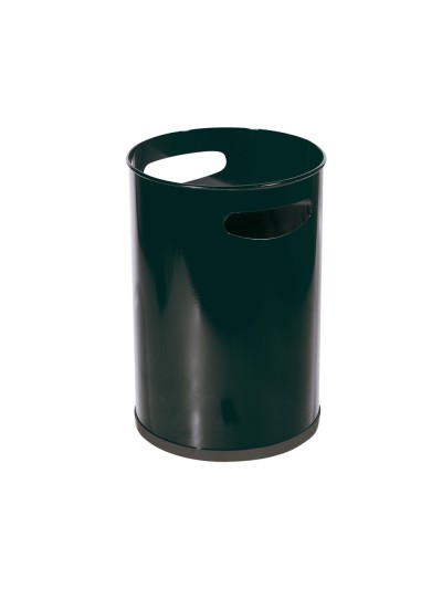 Papelera metalica con asas 101 negra 32x21 cm 12 litros