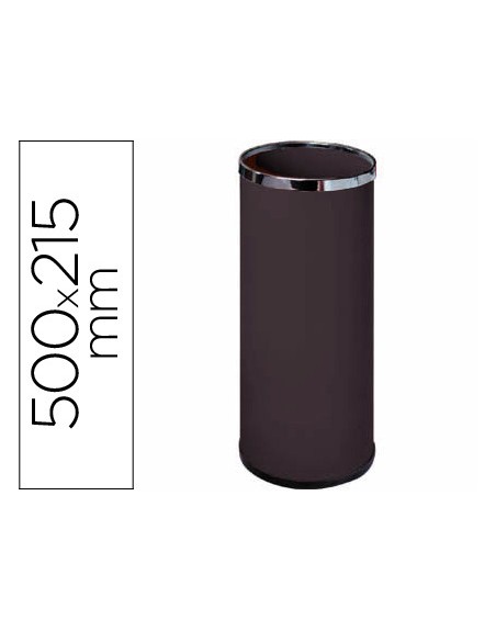Paraguero metalico 301 negro aros cromado 50x21,5 cm