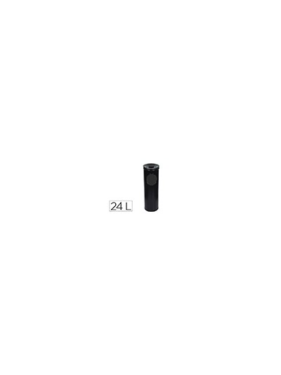 Cenicero papelera redondo 401 negro metalico 66x21,5 cm