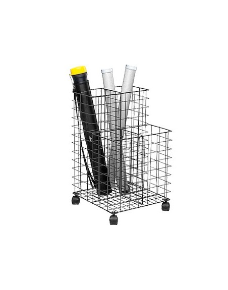 Carrito portaplanos 209 metalico con ruedas color negro 700x400x400 mm