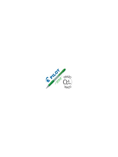 Boligrafo pilot super grip verde retractil sujecion de caucho tinta base de aceite