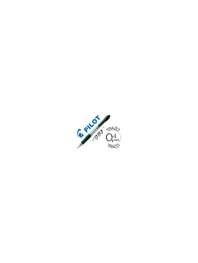 Boligrafo pilot super grip negro retractil sujecion de caucho tinta base de aceite
