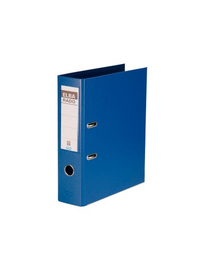 Archivador de palanca elba carton forrado din a4 azul lomo de 80 mm rado plast