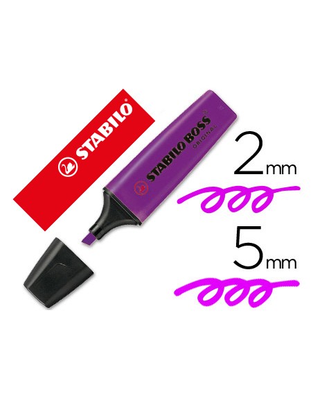 Rotulador stabilo boss fluorescente 70 lavanda