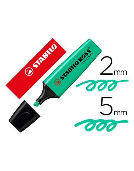 Rotulador stabilo boss fluorescente 70 turquesa