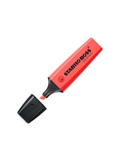 Rotulador stabilo boss fluorescente 70 rojo