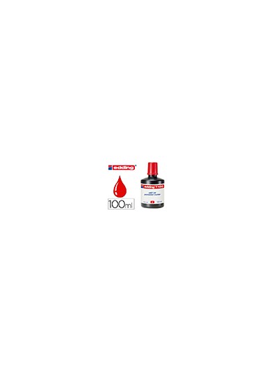 Tinta rotulador edding t-100 rojo bote 100 ml