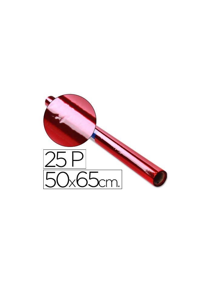 Papel celofan rollo trepado rojo 25 hojas de 50x65 cm Papel celofan rollo trepado rojo 25 hojas de 50x65 cm