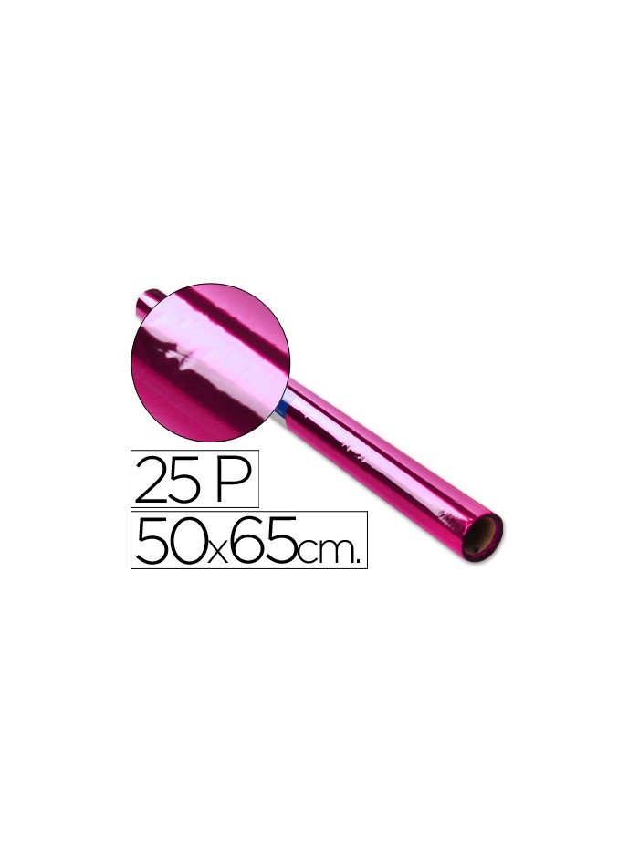Papel celofan rollo trepado rosa 25 hojas de 50x65 cm Papel celofan rollo trepado rosa 25 hojas de 50x65 cm